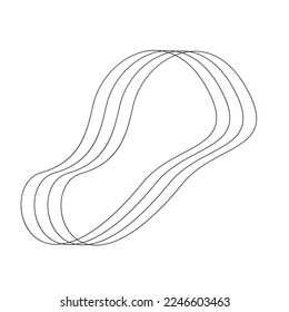 línea de blob de doodle, vector de línea de onda abstracta
