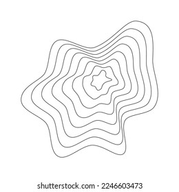 doodle blob line, abstract wave line vector