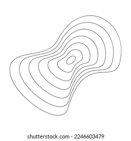 línea de blob de doodle, vector de línea de onda abstracta