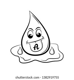doodle blood type a cartoon