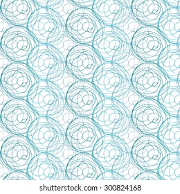 Doodle Blue Circles Background