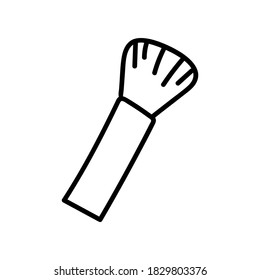 DOODLE BLUSH BRUSHES ON A WHITE BACKGROUND IN VECTOR