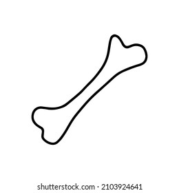 Doodle bone, vector illustration icon, hand drawn.