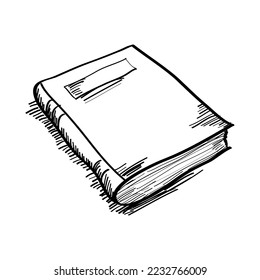 Doodle book. Hand drawn sketch style. isolated on white background. vector illustration
