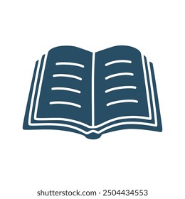 Doodle book icon hand drawn in a modern minimalistic style. Knowledge and education symbol isolated on white background. Vector illustration
