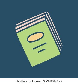 Doodle book icon hand drawn in minimalistic style. Knowledge symbol