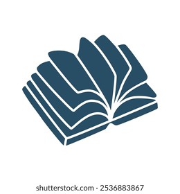 Doodle book icon hand drawn in minimalistic style. Knowledge symbol