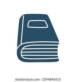 Doodle book icon hand drawn in a modern minimalistic style