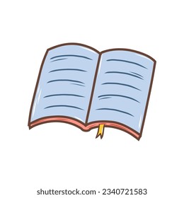 Doodle book illustration. Autumn vector hand drawn color icon