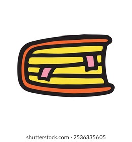 Icono del libro o del cuaderno de Doodle con el marcador, dibujado a mano con la pluma