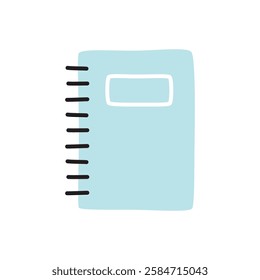 Doodle book or notebook icon hand drawn in a modern minimalistic style isolated on white background. Vector illustration