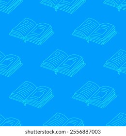 doodle book pattern background. back to school pattern background. book Seamless Pattern background. 