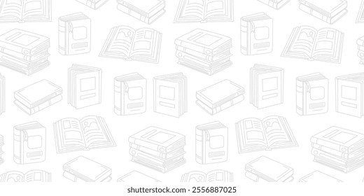 doodle book pattern background. back to school pattern background. book Seamless Pattern background. 