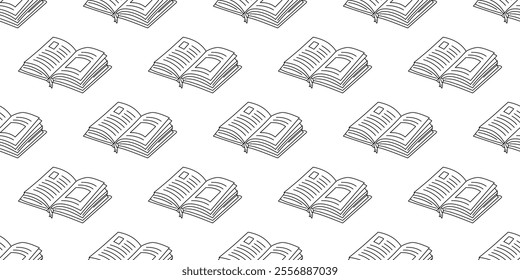 doodle book pattern background. back to school pattern background. book Seamless Pattern background. 