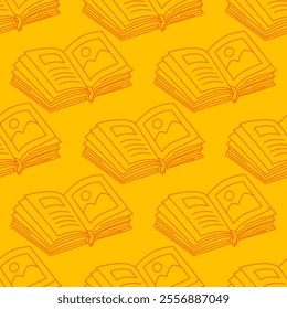 doodle book pattern background. back to school pattern background. book Seamless Pattern background. 