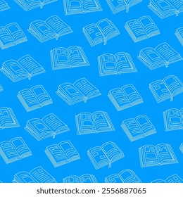 doodle book pattern background. back to school pattern background. book Seamless Pattern background. 