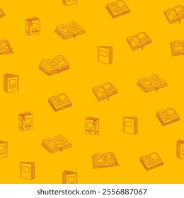 doodle book pattern background. back to school pattern background. book Seamless Pattern background. 