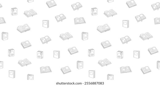 doodle book pattern background. back to school pattern background. book Seamless Pattern background. 