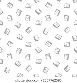 doodle book pattern background. back to school pattern background. book Seamless Pattern background.