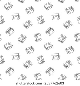 doodle book pattern background. back to school pattern background. book Seamless Pattern background.