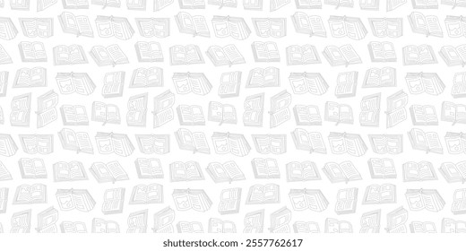 doodle book pattern background. back to school pattern background. book Seamless Pattern background.