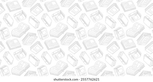 doodle book pattern background. back to school pattern background. book Seamless Pattern background.