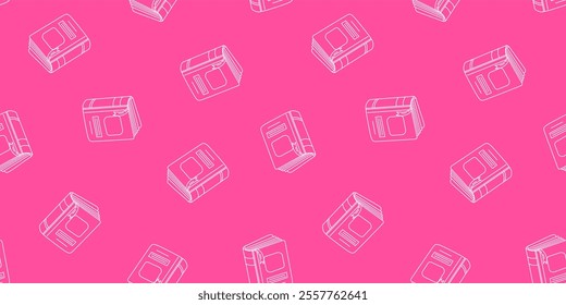 doodle book pattern background. back to school pattern background. book Seamless Pattern background.