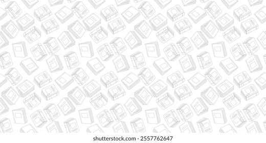 doodle book pattern background. back to school pattern background. book Seamless Pattern background.