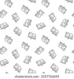 doodle book pattern background. back to school pattern background. book Seamless Pattern background.