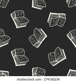 doodle book seamless pattern background