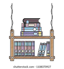 doodle books education inside interior wood shelf