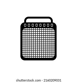 Doodle boombox.Radio.Music player.Isolated on white backround.