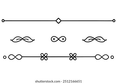 Doodle Borders Line Art for Craft Projects