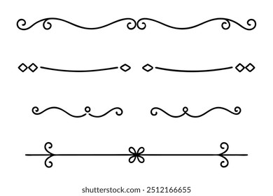 Doodle Borders Line Art Elegant Decorative Touches