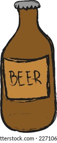 Doodle Bottle Of Beer