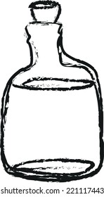 doodle bottle wine