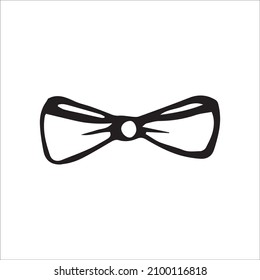 Doodle bow. Hand-drawn vector party set. Day of wedding. 