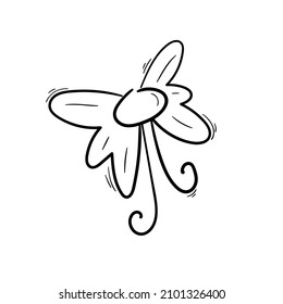 doodle bow. sketch bow knot. hand drawn line art. stock vector illustration isolated on white background.