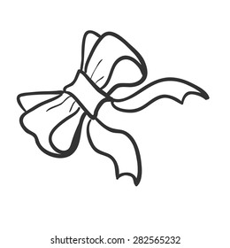 Doodle bow-knot, excellent vector illustration, EPS 10