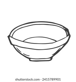 Doodle bowl sketch in vector