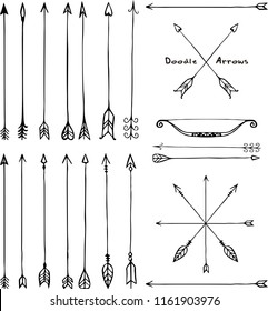 Doodle bows and arrows collection