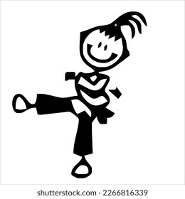 doodle boy icon in vector art style