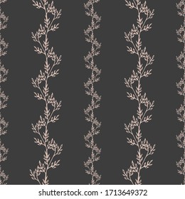 doodle branches pattern on dark background