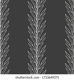 doodle branches pattern on dark background