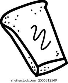 Doodle Breakfast Sandwich Vector Illustration