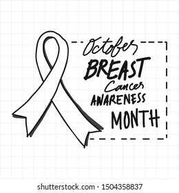 doodle Breast Cancer Awareness, vector illustration