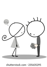 Doodle broken heart
