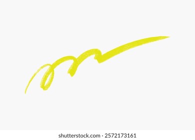 Doodle Brush vector illustration, Yellow hand drawn brush stroke collage element vector, Doodle hand drawn brush stroke vector