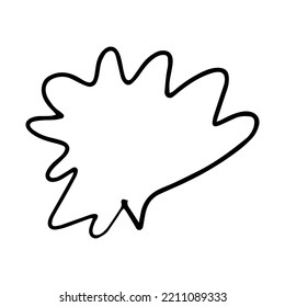 Discurso de burbujas de garabatos. Estilo de caricatura. Comunicación comercial Concepto de diseño gráfico. Dibujo de vectores. Marco de diálogo. Icono de mensaje de nube, chat.