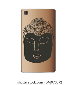Doodle Buddha on phone.